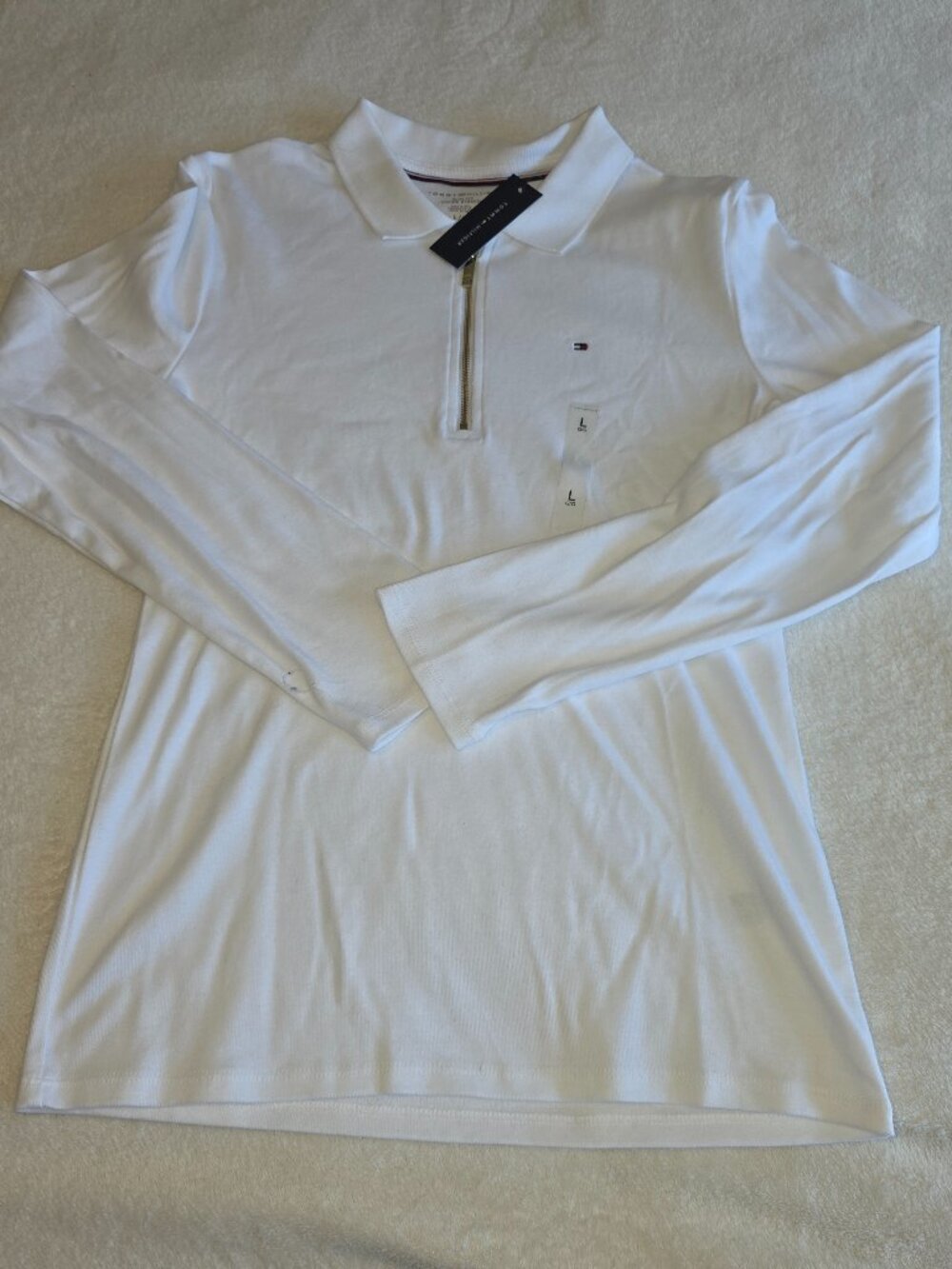 Women's Tommy Hilfiger Long Sleeve Zip Polo Shirt